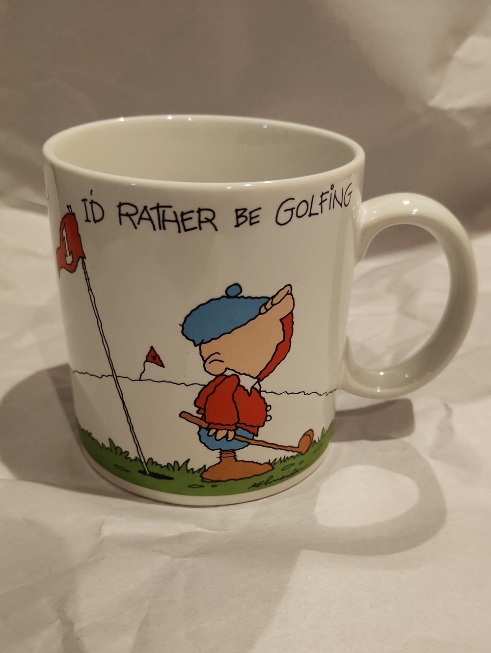 Vintage I'd Rather Be Golfing Coffee Cup Mug by Russ and made in Korea